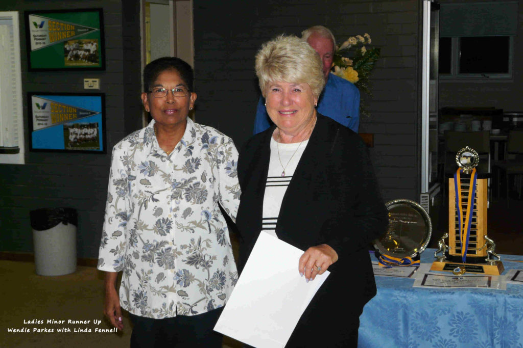 Ladies Minor RU Wendie Parkes